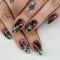 GlamRays Pack of 24 Almond Shaped Tragebare Nail Art, Romantic Red Roses Spice Girls Pure Wish Press on Nails French Tip Nail for Women and Girls