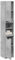 Generico Mobile da Bagno Grigio Cemento 32x34x188,5 cm Legno Multistrato (27,75KG)