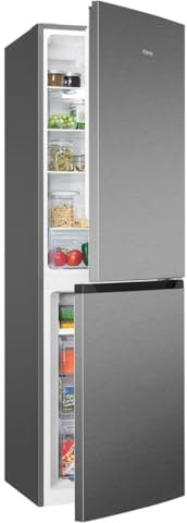 Bomann Kühlschrank mit Gefrierfach | Energieklasse D | 181cm | No Frost | leise 39 dB | Kühl Gefrierkombination No-Frost | 4 Ablagen & 3 Schubladen | 247L Kühlgefrierkombi | KG 7360 inox
