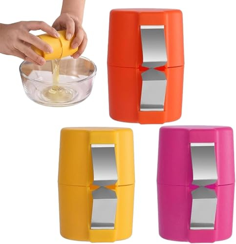 EierschalenöFfner, 3-Teiliger Einfacher Eierknacker, Hochleistungs-EieröFfner-Werkzeug, Praktischer Gekochter EieröFfner, Eierbrecher-Werkzeug FüR Eierschalen-Entferner (Orange, Pink, Gelb)