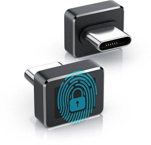 CSL - Lecteur d'empreintes digitales USB-C – Dispositif de sécurité à capteur à 360 degrés – Windows 8-11 – Prend en Charge Jusqu’à 10 ID – USB – Plug & Play