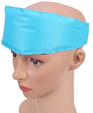 COLLBATH Medizinisches Fieberkühl Stirnband Für Kinder Kühlkissen Mit Riemen Weich Beschichtet Wiederverwendbar Heiz Und Kühlkompresse Bei Fieber Beulen Notfallhilfe Himmelblau
