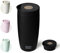 Bottle Bottle Insulated Travel Mug 500ml Stainless Steel Office Coffee Cup with Push Button Lid Keeps Cold and Hot for 8 Hours (Black)