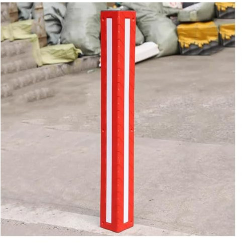 MYUYEE Gummi-Eckschutz für Wände Garagenwände Gummi-Eckschützer L-förmig reflektierend für Lagerhallen Eckschutz für Garagenwände,Rot-8 Stück-1cm