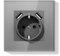 BSEED LIFE Schuko Steckdose mit USB-A Unterputz 86 * 86mm, 16A EU Steckdose mit Glasrahmen, 2 USB Typ F mit Erdung, Einfache Installation (Klappkrallen), 1-Fach Grau