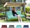 2-3 Seater Thick Garden Bench Cushion, Waterproof Patio Swing Cushion with Backrest, Outdoor Sun Lounger Sofa Swing Hammock Porch Pad Mat with Ties Straps for Canopy Furniture, (Teal, 152x102cm)