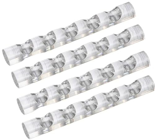 Cawhui 4Pcs Nail Art Acrylic Brush Holder - Simple Transparent Stand, Brush Rest for 5 Nail Pens, Gel Nails Brushes & Tools, Stylish Useful Nail Supplies