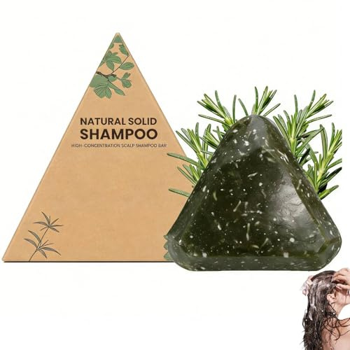 Yoracare Korean Scalp Revival Bar,Yoracare Rosmarin & Aminosäuren Stärkender Anti-Verdünnungs-Shampoo-Riegel,Anti-Haarausfall Rosmarin Shampoo,Pflanzliches Festes Shampoobar für Frauen&Männer (1PC)