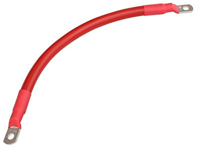 30cm 50mm2 heavy duty red battery cable link with eyelets to connect batteries together in one battery bank