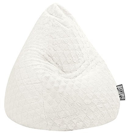 SITTING POINT only by MAGMA Sitzsack Fluffy Hearts L ca. 120 Liter weiß (bis ca. 7 Jahre)