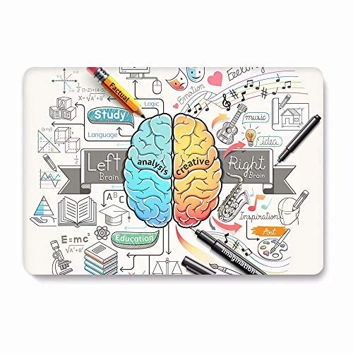 Funut Schutzhülle für MacBook Pro Retina 30,5 cm (12 Zoll) A1534, Gummi-Kunststoff, matt, beschichtet, Soft-Touch-Abdeckung, modischer Stil für MacBook Retina 12 Zoll A1534, Cartoon-Gehirn