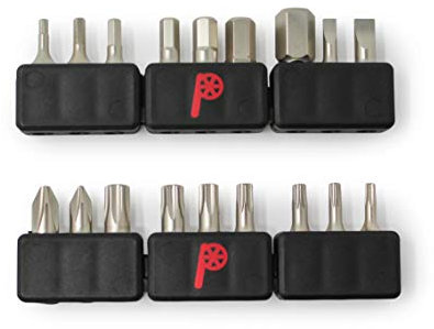 Prestacycle Pro Bicycle Tool Bits “ (18) Piece S2 Nickel Plated Bit Set