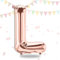 FUNXGO Folienballon Buchstaben Rosegold L - Buchstaben Luftballon Klein L - ca. 40cm Nur Luftfüllung - Ideal für Geburtstag, Hochzeit & Party Deko - Ballon Buchstabe L Rosegold