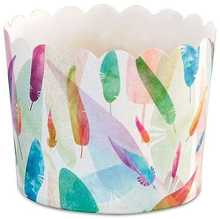 Städter Cupcake- Backform Rainbow Feathers 6/7 x 5,5 cm 12 Stück