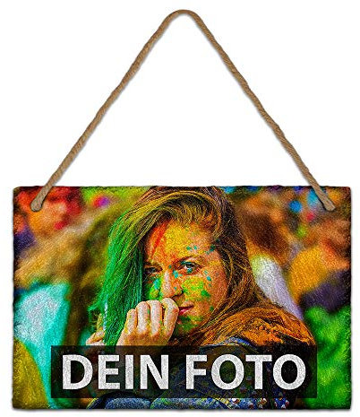 Print Royal Bedruckte Schieferplatte selbst gestalten - Schiefer-Tafel mit Wunsch-Foto/Wand-Deko/Geschenk-Idee - 20 x 30 cm