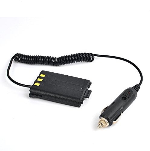 HYS Car Vehicle Walkie Talkie Charger Battery Eliminator Adapter Compatible with Baofeng UV-5R UV-5RE Plus UV-5RA Plus Two Way Radio