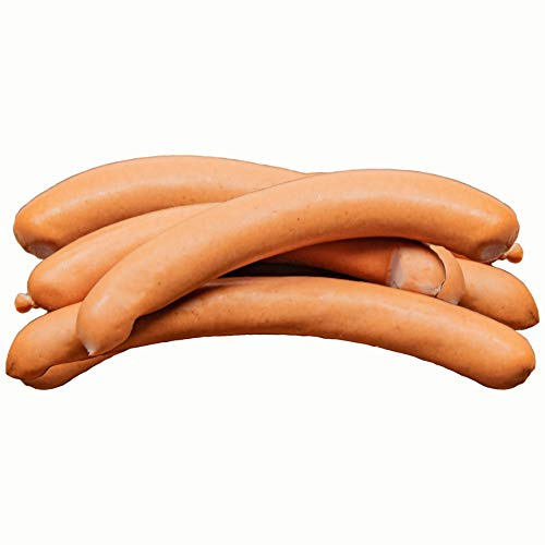 Food-United knackige Wiener Würstchen 900g 9 Stück Wiener Wienerli Frankfurter Würstel im Naturdarm-Saitling traditionell über Buchenholz geraucht fein im Aroma und Geschmack