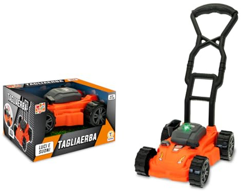 Teorema Giocattoli, tagliaerba manuale per Simulazione Giardinaggio, Tagliaerba Giocattolo per Bambini con Luci e Suoni, Tagliaerba Bambini 3+ Anni, Movimento a Spinta, Altezza 50cm