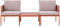 Beliani Lounge-Set mit Couchtisch orange Aluminium modulares 2-Sitzer Sofa-Set Terracina