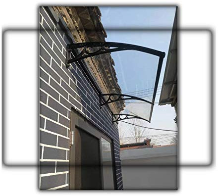 BOCbco Door Canopy Windows Awning Outdoor Patio Transparent Polycarbonate Cover Guard Against Uv Roof Shed Rain Snow Shelter Customizable/Clear/80 * 170Cm