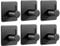 Feligio Ganchos Adhesivos Para Pared Plata, Colgadores Adhesivos Resistentes de Acero Inoxidable 304, Sin Taladro, Colgador Toalla Baño Adhesivo Para Cocina Baño, 6 Piezas