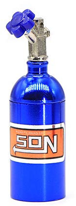 Flisdtry Bouteille NOS simulée en métal pour voiture 1/10 RC Crawler TRX4 D90 D110 Axial Scx10 90046, bleu