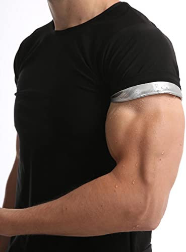 Herren Sauna Shirt Kurzarm Body Shaper Sauna Weste Taillentrainer Kurzarm Jacke Oberteil Body Shaper Slimming Fitness
