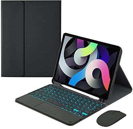 Keyboard Case for iPad Pro 12.9-inch 2017/2015 (Old Model, 2nd & 1st Generation), 7 Color Backlit, Magnetically Detachable Bluetooth Keyboard, Built-In Pencil Holder & Multi-Touch Trackpad ,Black