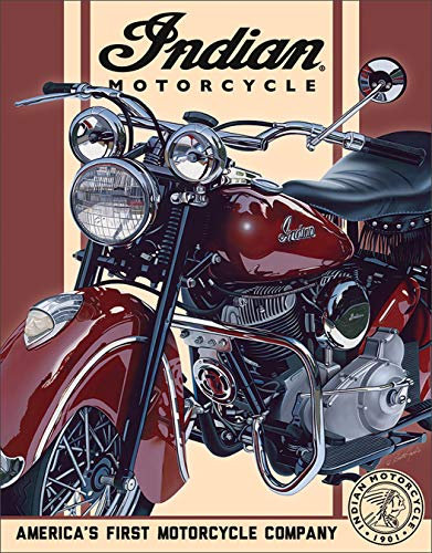 Desperate Enterprises Blechschild Indian Motorcycle - 1948 Chief - Nostalgisches Vintage Metall Wanddekoration - Made in USA