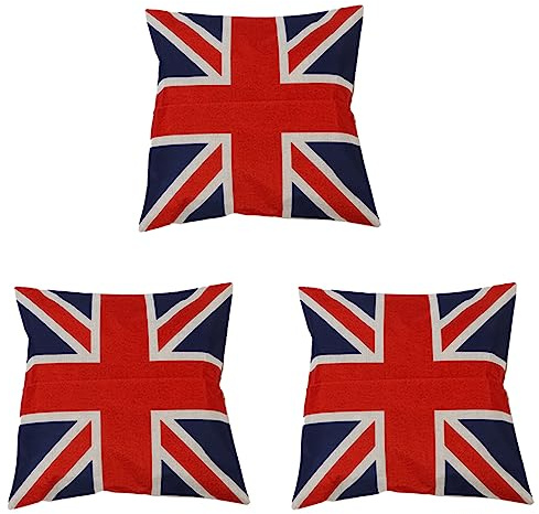 3 x Vintage Britischer Stil Union Jack Kopfkissen, Kissen