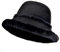 Harssidanzar Winter Fischerhüte für Männer und Frauen Lammfell Shearling Leder Warme Hüte Mützen Caps CU608EU, Schwarz, Größe M