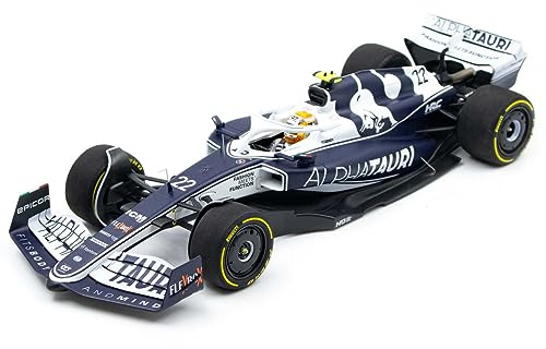 Minichamps 147220122 kompatibel mit Yuki Tsunoda Scuderia AlphaTauri AT03 Formel 1 Bahrain GP 2022 Limitierte Edition 1:18