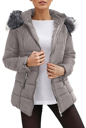 Doudoune Hiver Femme Manteau Court Veste Chic Et Élégant Sweat à Capuche D'extérieur Imperméable