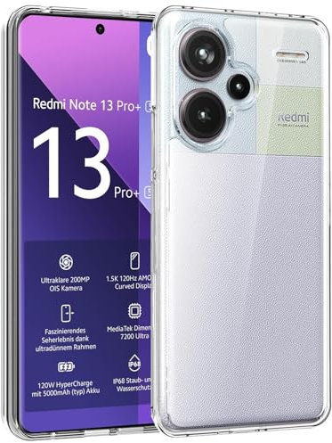 CoolGadget Ultradünne Handyhülle für Xiaomi Redmi Note 13 Pro+ 5G Zero Case, ultradünne Soft Hülle aus TPU, kaum sichtbar & leicht, kompatibel mit Xiaomi Redmi Note 13 Pro+ 5G (6,67 Zoll)