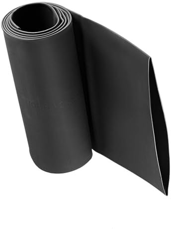 Unifizz Heat Shrink Tubing 80mm Dia 128mm Flat Width 2:1 Ratio Shrinkable Tube Cable Sleeve 1m - Black