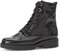 Gabor Damen Schnürstiefeletten, Frauen Stiefeletten,Komfortable Mehrweite (H),Kurzstiefel,uebergangsschuhe,schwarz (Mic/Gold),41 EU / 7.5 UK