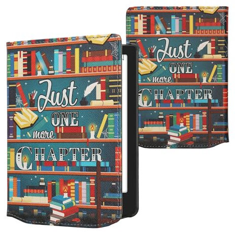 kwmobile Étui Compatible avec Pocketbook Verse/Pro/Color/Vivlio Light/Light HD Coque - Étui à Rabat magnétique Tablette eReader Similicuir avec Sangle - Multicolore