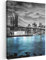 MuchoWow© Bilder 30x40 cm Wohnzimmer Deko Moderne Wandbild Kunstdruck auf Leinwand Bild Schlafzimmer über Bett Room Decor Geschenke New York - Skyline - Stadt - Blau