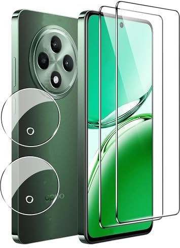 Effcotuo Schutzfolie für Oppo Reno 12 F 5G/Oppo Reno 12 FS 5G für Panzerglas Kamera Schutzfolie 9H Härte Displayschutz Folie Anti-Scratch Ultra Dünn Displayschutzfolie