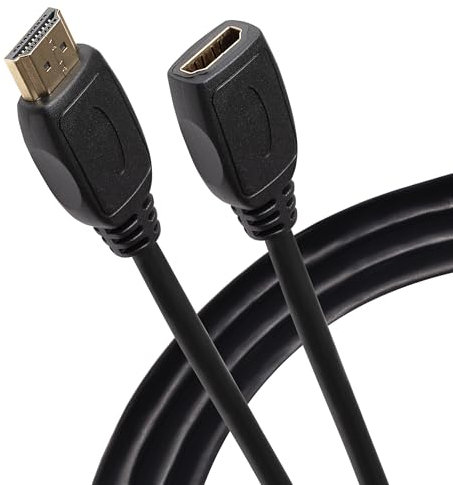 Maplin HDMI Extension Cable 3m, 4K 30Hz Male to Female Adapter, Ultra HD High Speed, ARC/HDR/3D, Ethernet, Compatible with TVs, Monitor, PS4/5, Xbox, Projector, Soundbar, Sky Box, PC, Laptop, Apple TV