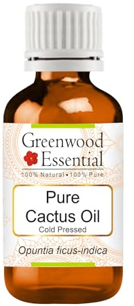 Greenwood Essential Huile de cactus naturelle (Opuntia ficus-indica) pressée à froid 10 ml (0,33 oz)