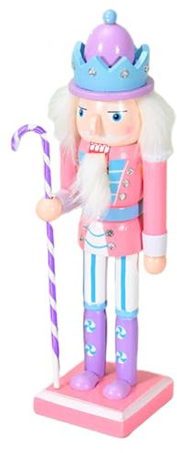 Schiaccianoci in legno rosa, 25 cm, decorazione natalizia, soldato schiaccianoci di Natale, grande, soldato schiaccianoci tradizionale soldato schiaccianoci giocattolo per Natale regalo schiaccianoci