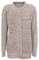 New Womens Ladies Button Up 2 Front Pockets Full Sleeve Round Neck Cable Knitted Cardigan Beige - Mb 20-22