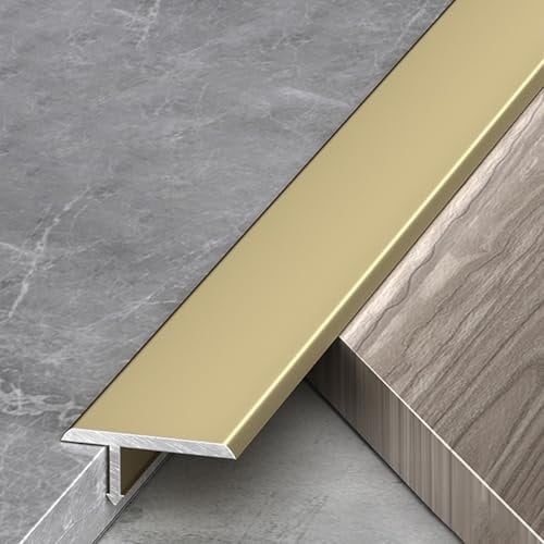 Wood to Tile Gold Floor Gap Cover Strip 48 Inch Long Transition Strip for Laminate Planks Vinyl Tile Concrete 2.5 cm Wide Floor Divider Strip for Joining 70 60 50 40 30 20 Inch Gaps