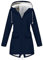 Winterjacke Damen Warm Teddyfleece Gefütterte Regenjacke Damen Wasserdicht Regenmantel Frauen Mit Kapuze Skijacke Outdoor Funktionsjacke Parka Winddicht Softshelljacke Zipper Übergangsjacke