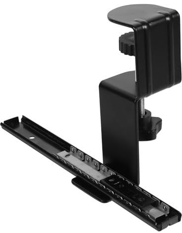 NUOBESTY 1 Set Hand Bracket Foldable Keyboard Bracket Arm Countertop Extension Under Desk Keyboard Table Extension Computer Desk Extender Bracket Keyboard Shelf Cold Rolled Steel Black