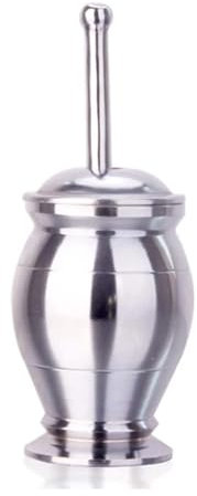 EOTRERANQ Mörser- und Stößel-Set mit Deckel, Gewürzmühle aus Edelstahl for Mahlen von Kräutern, Zimt, Schokolade, Lebensmitteln, Muskatnuss, Salz, Pfeffer Mahlen(150mm)