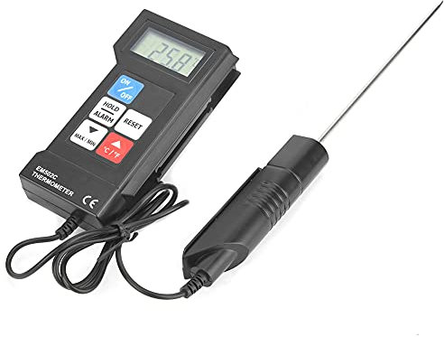 Digital Thermometer mit Fühler, Wassertemperatur Thermometer mit LED Anzeigebildschirm Temperatur Messgerät mit Thermoelement Sonde temperaturmessgeräte