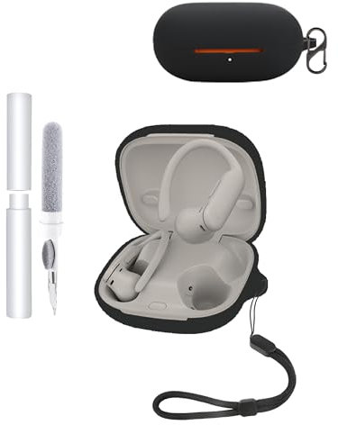 Silicone Protective Case for Beats Powerbeats Pro 2 Wireless Bluetooth Earbuds - Durable and Eco-Friendly Bluetooth Earphone Cover with Precise Holes - Black