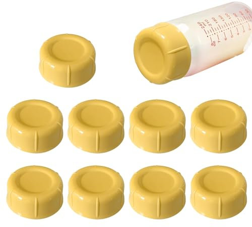 Acunny Tapas para biberones de leche, tapas para biberones, 10 tapas de repuesto para biberones para bebés, tapas para coche, avión, viajes, viajes de negocios